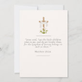 Editable Classic Baby Baptism Invitation Einladung (Rückseite)