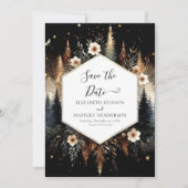 Editable Classic Enchanted Forest Wedding Save The Date (Vorderseite)