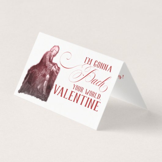 EDITABLE Classic Music mit Bach Valentine Card (Vorderseite)
