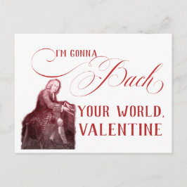EDITABLE Classic Music mit Bach Valentine Card Feiertagspostkarte