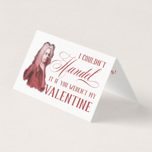 EDITABLE Classic Music mit Händel Valentine Card (Vorderseite)