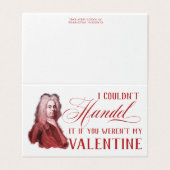 EDITABLE Classic Music mit Händel Valentine Card (Außenseite Aufgefaltet)
