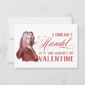 EDITABLE Classic Music mit Händel Valentine Card Einladung (Vorderseite)