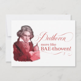 EDITABLE Classic Music w/ Beethoven Valentine Feiertagskarte