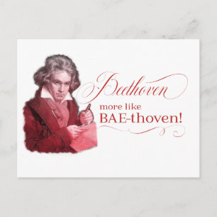 EDITABLE Classic Music w/ Beethoven Valentine Feiertagspostkarte