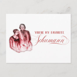 EDITABLE Classic Music w/ Schumann Valentine Feiertagspostkarte