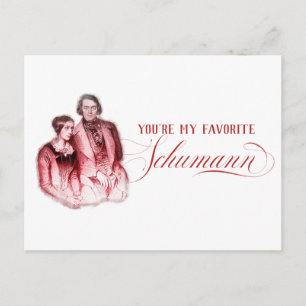 EDITABLE Classic Music w/ Schumann Valentine Feiertagspostkarte