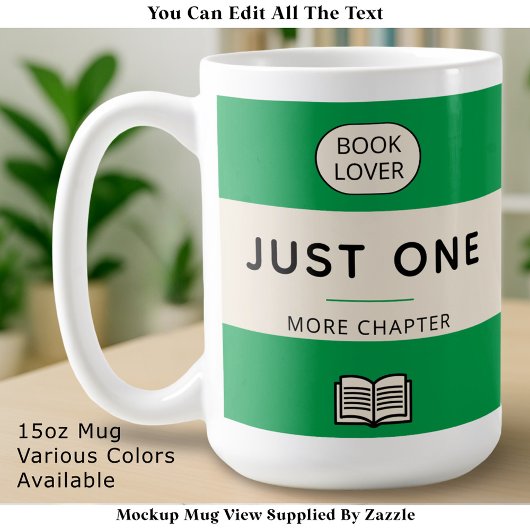 Editable Classic Retro Paperback Book Cover Green Kaffeetasse