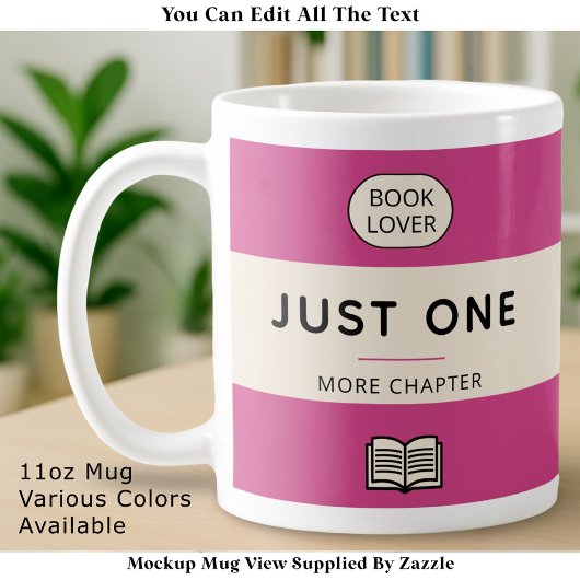 Editable Classic Retro Paperback Book Cover Pink Kaffeetasse