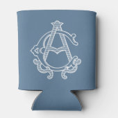 EDITABLE COLOR AC Monogram CA Monogram kann kühler Dosenkühler (Rückseite)