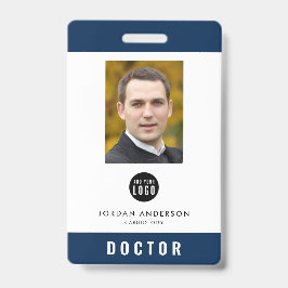 Editable Color Add Logo Medical Employee Foto ID Ausweis