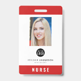 Editable Color Add Logo Medical Employee Foto ID Ausweis