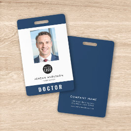 Editable Color Add Logo Medical Employee Foto ID Ausweis