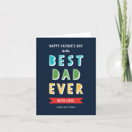Editable Color Best Vater Jeden Vatertag Card Karte