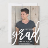 Editable Color Brushed Grad Abschluss Einladung (Vorderseite)