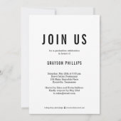 Editable Color Brushed Grad Abschluss Einladung (Rückseite)