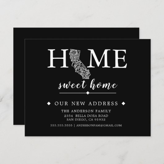 Editable Color CALIFORNIA Bewegende Ankündigung (Vorne/Hinten)