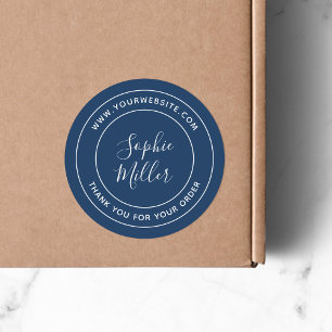 Editable Color Calligraphy Add Company Brand Name Runder Aufkleber
