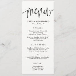 EDITABLE COLOR Calligraphy Menu Card #LCC Menükarte