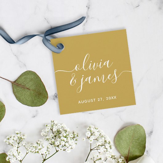 Editable Color Calligraphy Script Wedding Geschenkanhänger