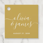 Editable Color Calligraphy Script Wedding Geschenkanhänger (Vorderseite)