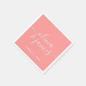 Editable Color Calligraphy Script Wedding Serviette (Ecke)