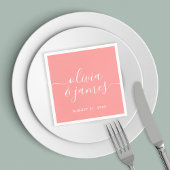 Editable Color Calligraphy Script Wedding Serviette