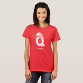 Editable Color Christmas Monogram Custom Name T-Shirt (Vorne ganz)