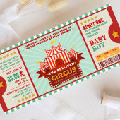 Editable Color Circus Ticket Couple Dusche Einladung