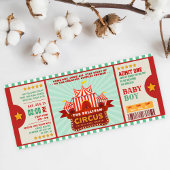 Editable Color Circus Ticket Couple Dusche Einladung