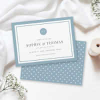 Editable Color Classic Monogram Save the Date