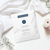 Editable Color Classic Round Monogram Wedding Geschenktütchen