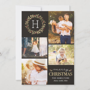 EDITABLE Color Festive Wreath Frohe Weihnachten