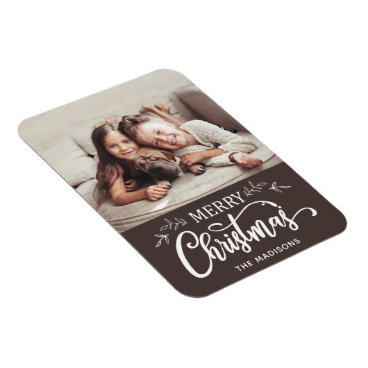 Editable Color Frohe Weihnachts Foto Magnet (Rechte Seite)