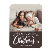 Editable Color Frohe Weihnachts Foto Magnet (Vertikal)