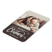 Editable Color Frohe Weihnachts Foto Magnet (Linke Seite)
