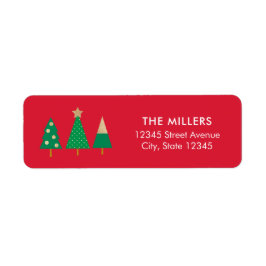 EDITABLE COLOR fröhliche Bäume Urlaubsadresse