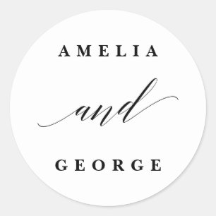 EDITABLE COLOR Gastgeschenk Hochzeit Stickers #MSC