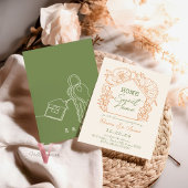 Editable Color Handgezeichnet Sweet House Erwärmun Einladung