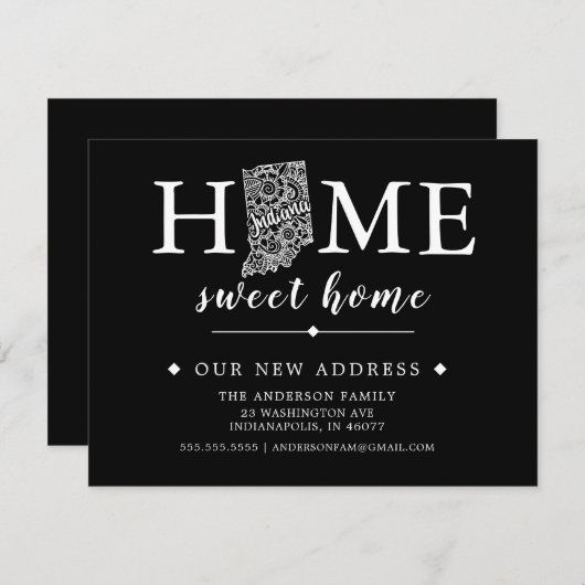 Editable Color INDIANA Moving Ankündigung (Vorne/Hinten)