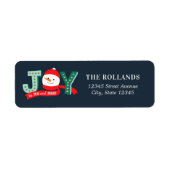 EDITABLE COLOR Joyful Snowman Holiday Address (Vorne)