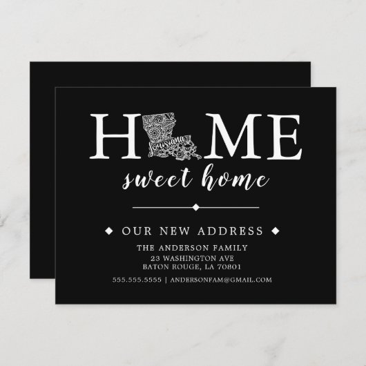 Editable Color LOUISIANA Moving Ankündigung (Vorne/Hinten)