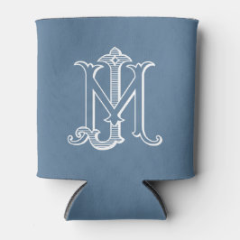 EDITABLE COLOR MJ Monogram JM Monogram Can Cooler Dosenkühler
