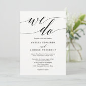 EDITABLE COLOR Modern Wedding Einladung #MSC (Stehend Vorderseite)