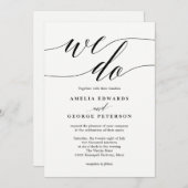 EDITABLE COLOR Modern Wedding Einladung #MSC (Vorne/Hinten)