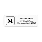 Editable Color Monogram Moderne klassische Adresse (Vorne)