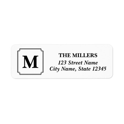Editable Color Monogram Moderne klassische Adresse (Vorne)