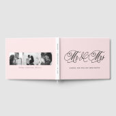 EDITABLE COLOR Mr & Mrs. Elegant Script Wedding Gästebuch (Voll)