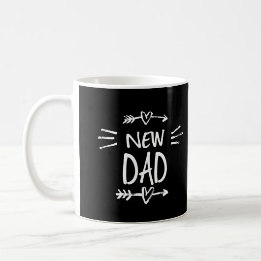 Editable Color New Dad Coffee Tasse (Links)