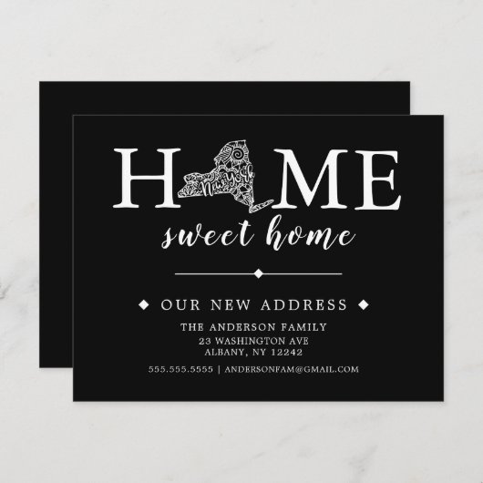 Editable Color NEW YORK Moving Ankündigung (Vorne/Hinten)